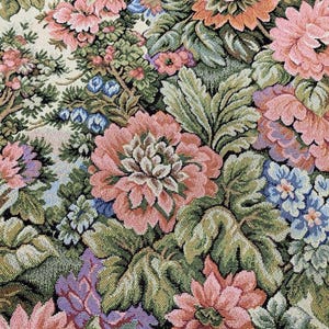 タペストリー生地「夏」幅55インチ（140 cm）-ジャカード織り-室内装飾用花柄生地-アートホームプロジェクト-さまざまなアート作品の縫製