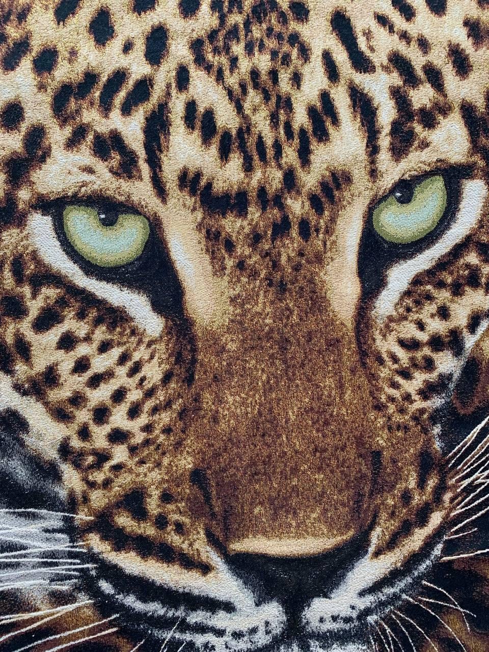 Woven Leopard Tapestry Wall Hanging: Jacquard Art, Nature Lover