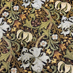 William Morris Style Tapestry Fabric: Jacquard Floral Woven Upholstery (68 inches Wide)