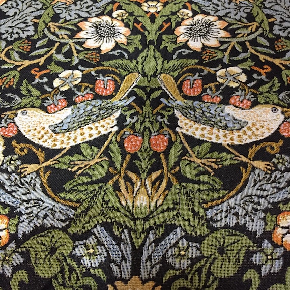 Tapestry Fabric W.morris Style strawberry Thiefjacquard Woven upholstery Floral Fabric art Home Decor Projects sewing Various Art Things. Etsy Canada