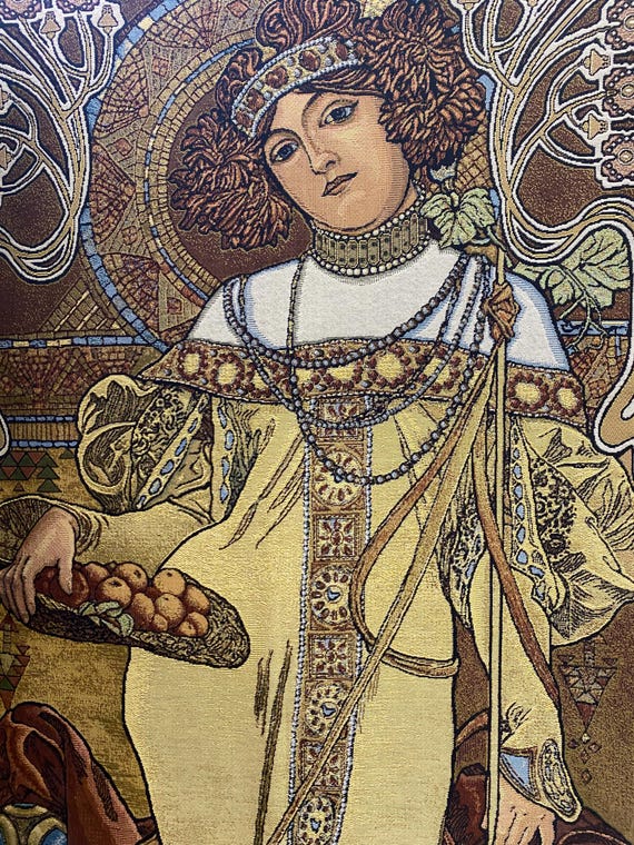 Tapisserie Mucha - Automne - Tapisseries de Flandres