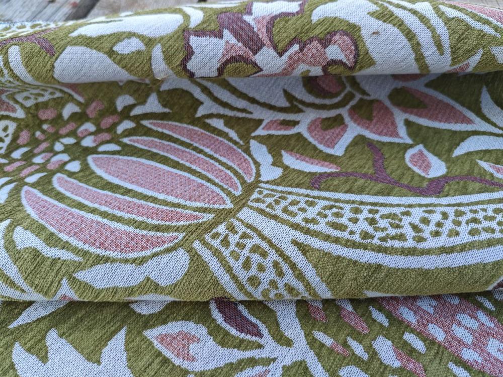 William Morris Chenille Cinnamon 2 Tapestry Fabric: Jacquard Woven