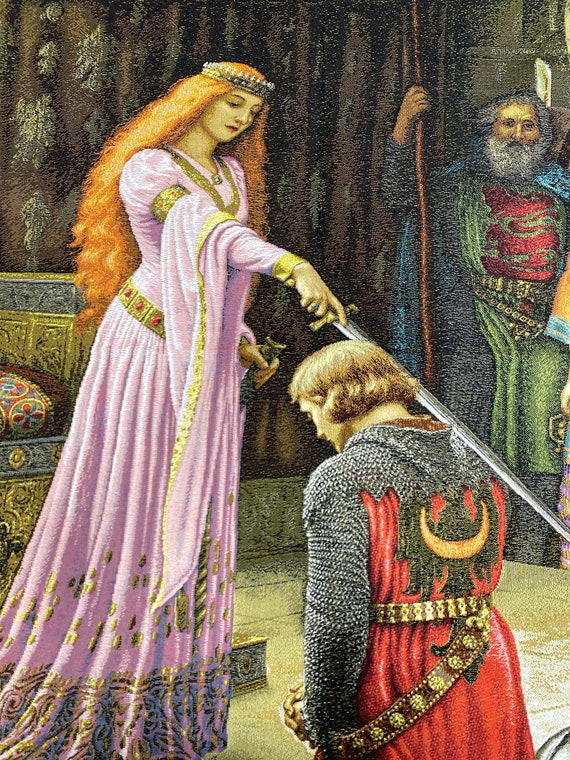 中世のタペストリー壁掛け：「栄誉」騎士叙任式（29×45） - Etsy 日本