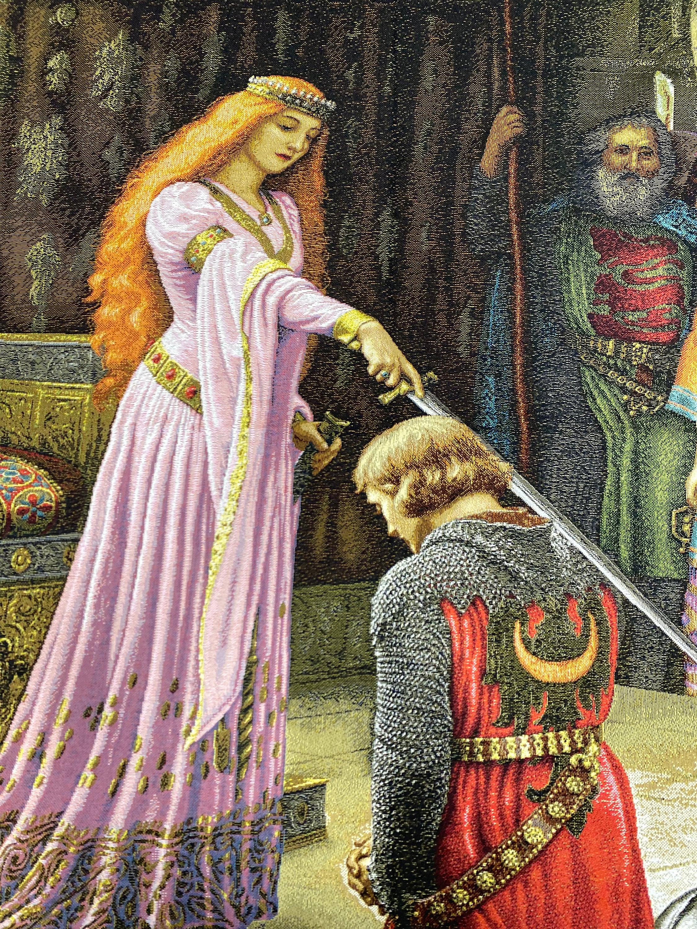 中世のタペストリー壁掛け：「栄誉」騎士叙任式（29×45） - Etsy 日本