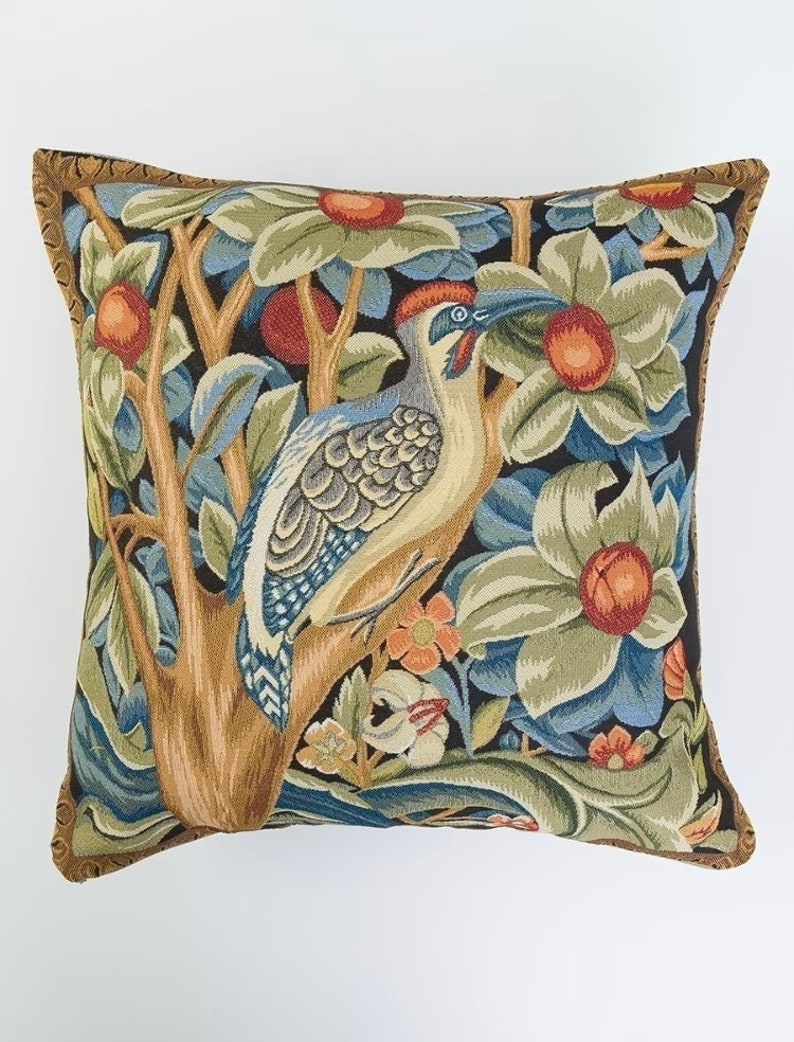 MorrisTapestry Woven Tapestry Pillow Cover - Thumbnail 2