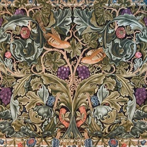 W.Morris style tapestry wall hanging &quot;Vignes et Acanthes&quot; 53*72 (138*180cm)-jacquard woven-medieval art style-the gift a history lover