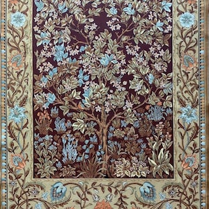 Tapestry for framing style W. Morris &quot;Apple tree&quot; 39*53 (100*138 cm)-jacquard woven-medieval art style decor-William Morris style tapestry.