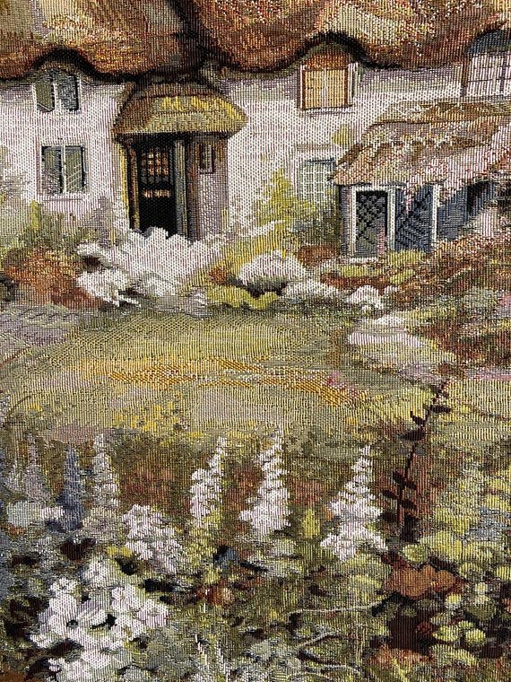 weaving✴︎tapestry Jacquard Woven Tapestry: Blooming Paradise Garden Art (27x52) - Etsy