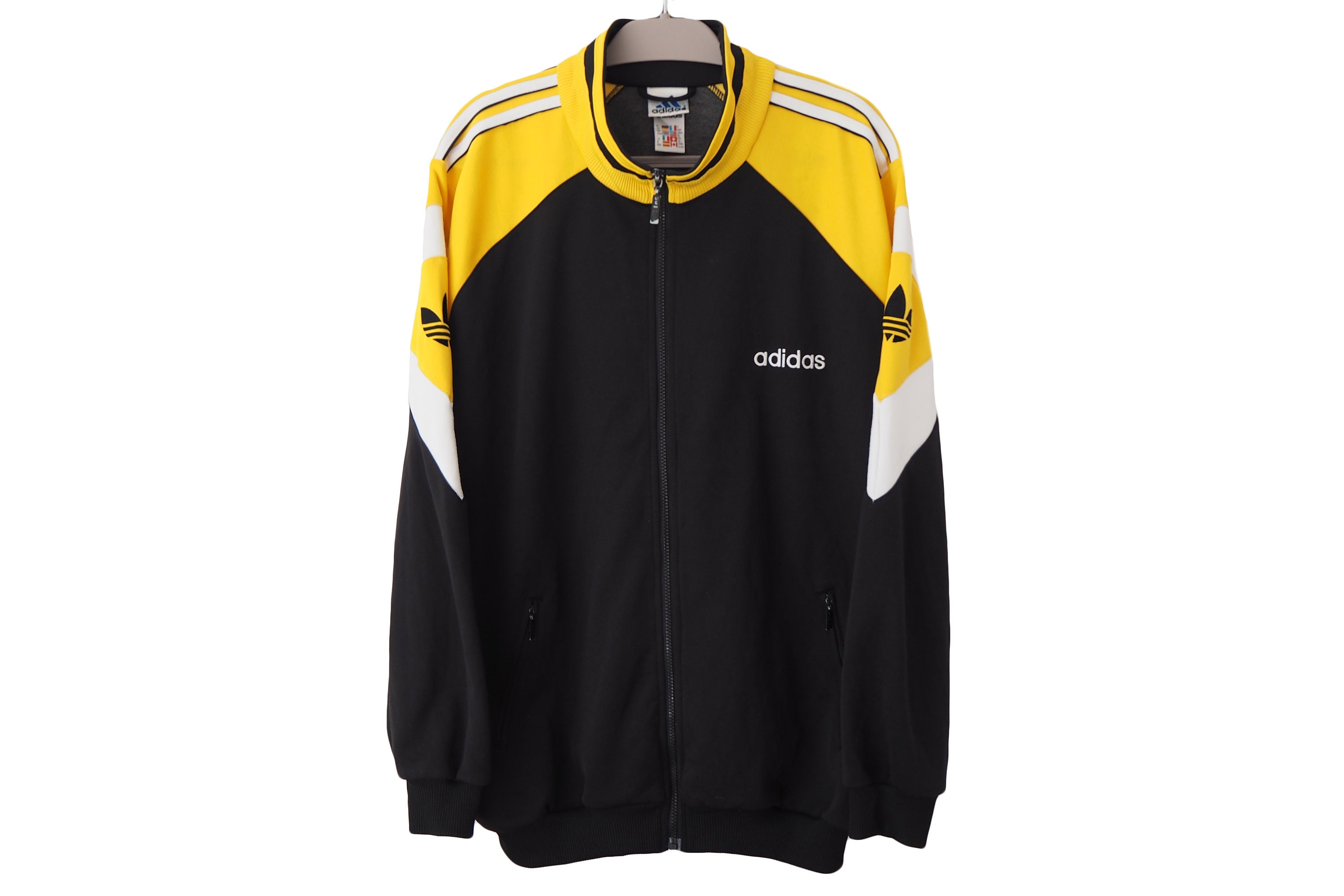 Vintage ADIDAS Track Jacket Full Zip Size XXL Black / Yellow - Etsy Hong  Kong