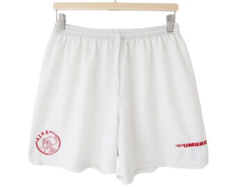 Vintage AJAX Amsterdam Umbro Shorts Size M/L White 90s Retro - Etsy