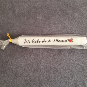 Te amo mamá vela de palo
