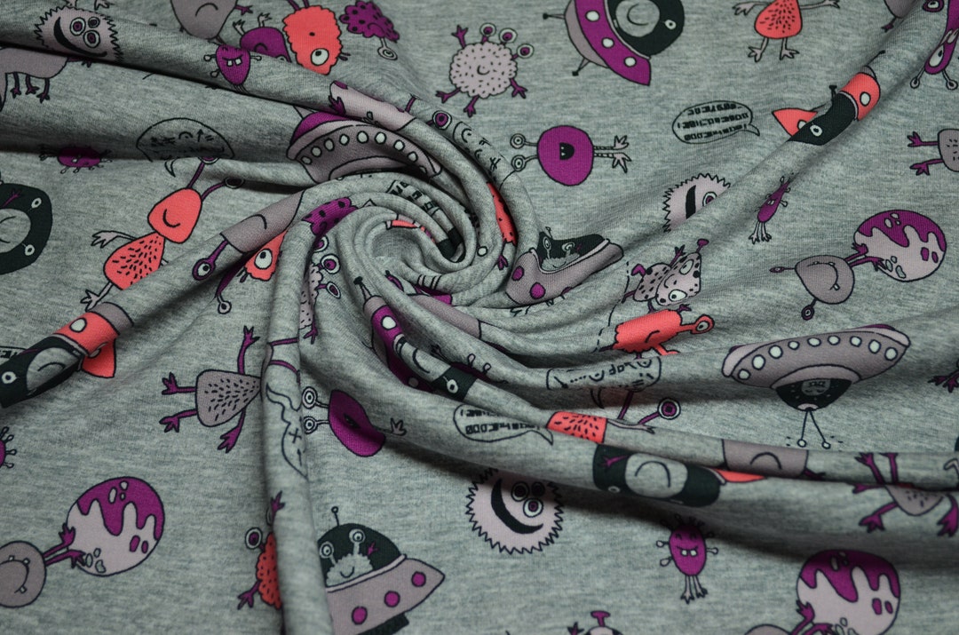 Sweat Fabric - Funny Aliens From HILCO - Etsy