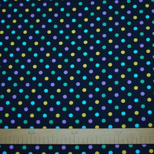 Sweat fabric black with colorful dots sweater fabric dress children adults
