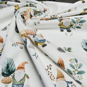 Jersey fabric - gnomes / dots from HILCO