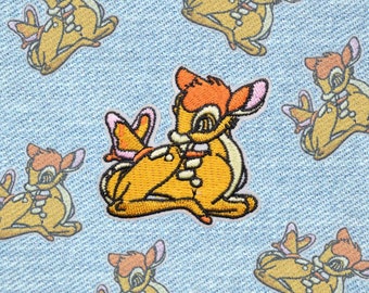 Bambi Embroidered Iron-On Patch - Classic Disney Badge for DIY Crafts and Clothing Accessories, Nature Lover, Childhood Nostalgia