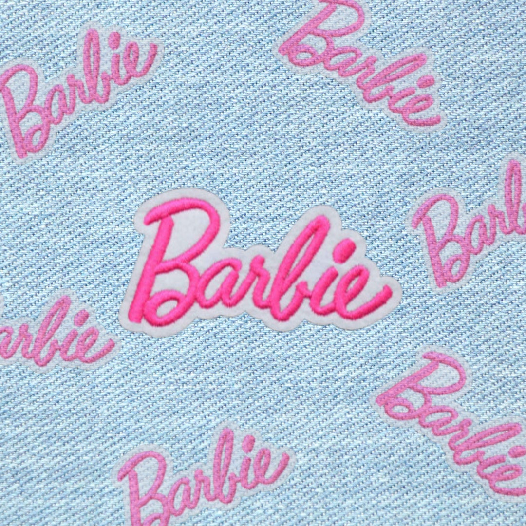 Set of 4 Barbie Iron On Patches Fabric Motif Applique