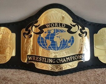 Toys & Games Team Sports NWA National Wrestling Championship Belt Black  Leather Strap Adult Size hamaguri.co.jp