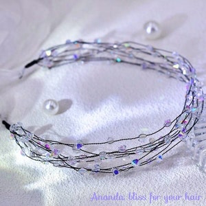 Tiara de cristal luxuosamente embelezada, pedras decorativas para pendurar