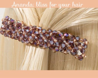 Embellished crystal decor rhinestones retro sprakly hairclip, side hair clip