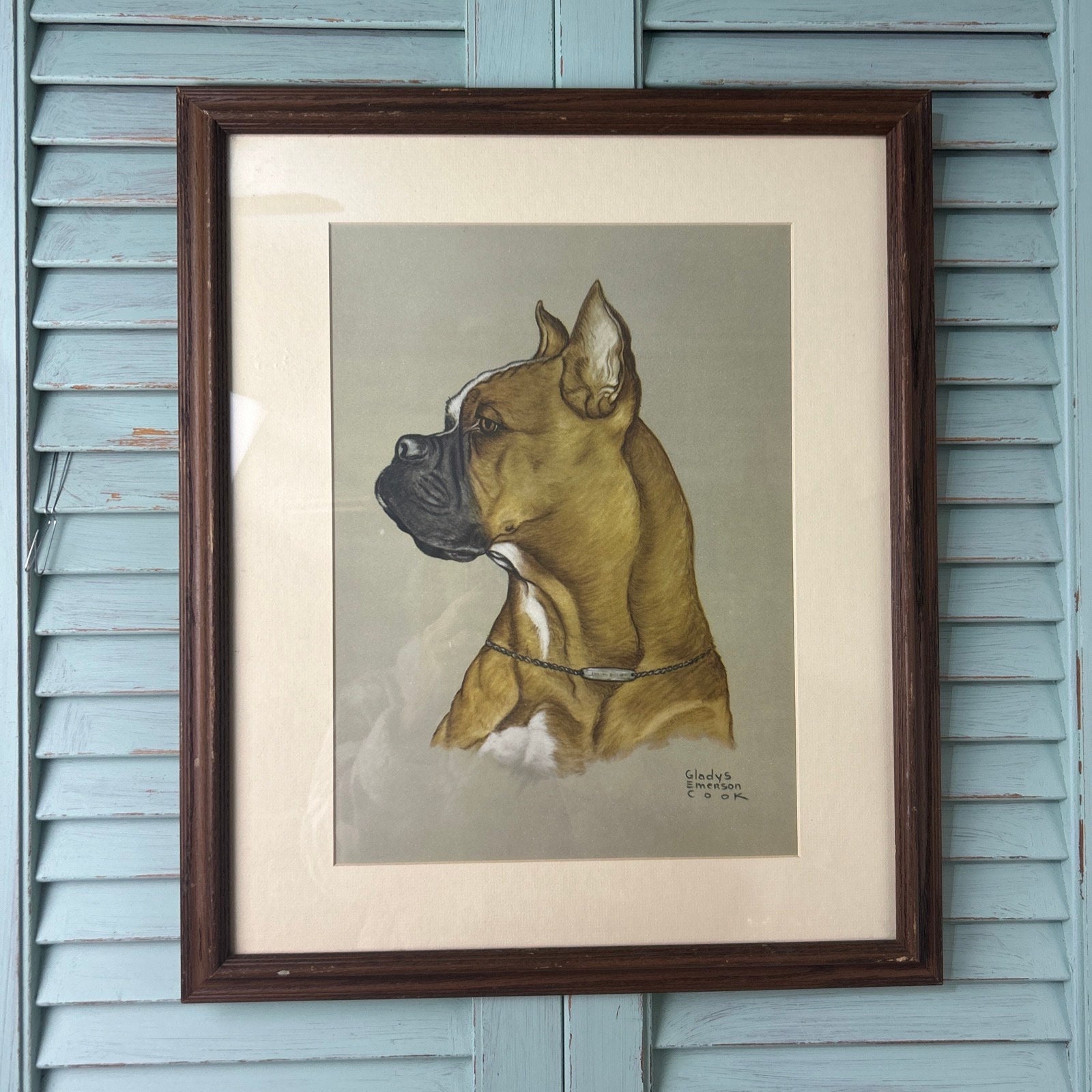 Vintage Dog Painting 30's