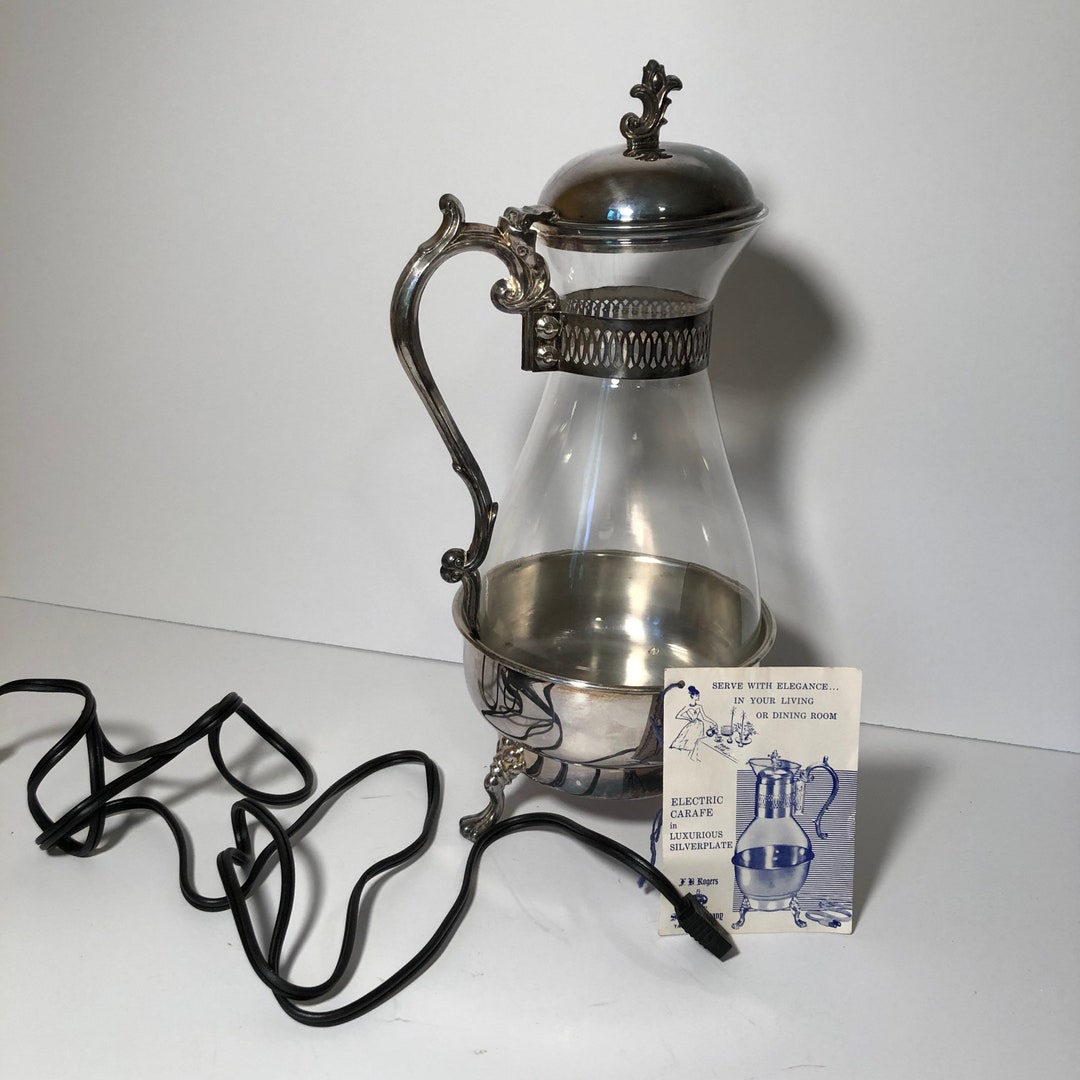 Electric Coffee Carafe on Warming Stand, Coffee Server or Tea Warmer