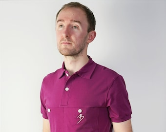 Handmade Organic Cotton Polo Shirt - Heritage Cycling Style
