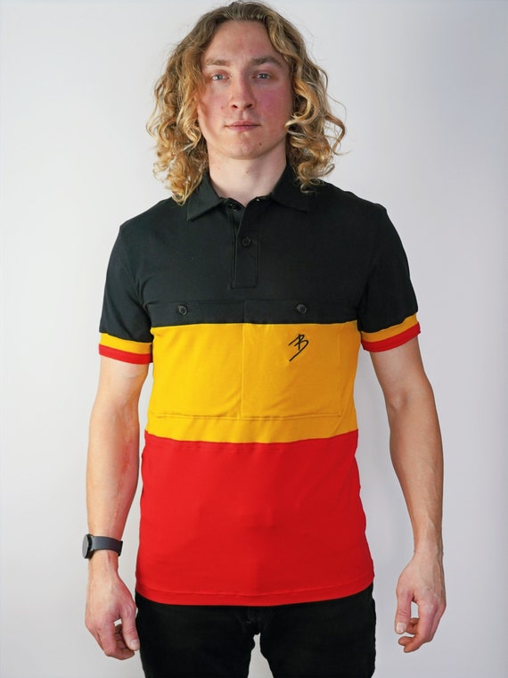 Camiseta de polo organica hecha a mano Ropa deportiva Top Ciclismo Golf Tenis Badminton Gimnasio Futbol Futbol Belgica Camiseta suave y transpirable Retro Eco Etsy Mexico