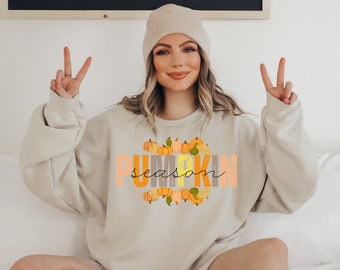 Pumpkin Season Sweatshirt, Vintage Autumn Sweater, Thanksgiving Women's Shirt, Pumpkin Patch Shirt, Teachers Autumn T-Shirt, Pumpkin Tee