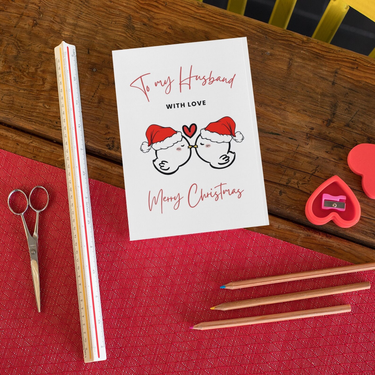 Husband Christmas Card to My Husband Christmas Card for Etsy