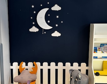 Luce notturna per neonati, lampada lunare, lampada per cameretta neonati, decorazione da parete per cameretta, luce lunare, regalo per neonati, decorazione da parete lunare, lampada per cameretta, luce da parete per neonati
