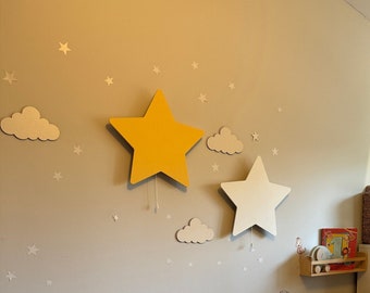 Star Night Light, Baby Lamp, Nursery Lighting, Baby Room Decor, Star Lamp, Nursery Wall Light, Nursery Decor, Baby Girl Decor, Birthday Gift