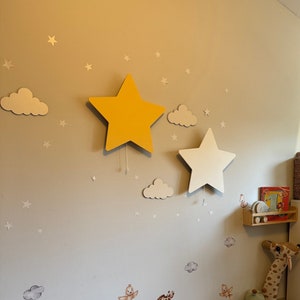 Star Night Light, Baby Lamp, Nursery Lighting, Baby Room Decor, Star Lamp, Nursery Wall Light, Nursery Decor, Baby Girl Decor, Birthday Gift image 1