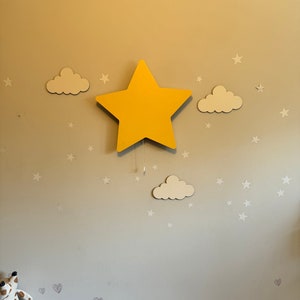 Star Lamp, Baby Room Decor, Night Light, Nursery Lighting, Star Wall Light, Nursery Decor, Kids Wall Lamp, Star Wall Decor, Custom Baby Gift