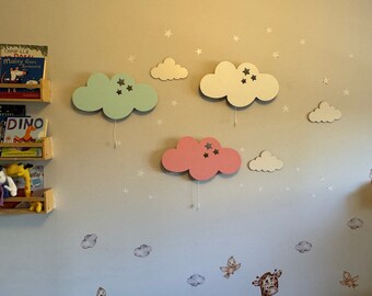 Baby Room Lamp, Cloud Night Light, Baby Room Decor, Nursery Wall Art, Cloud Nursery Decor, Kids Wall Lamp, Nursery Name Sign, Birthday Gift