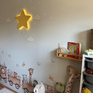 Star Night Light, Baby Lamp, Nursery Lighting, Baby Room Decor, Star Lamp, Nursery Wall Light, Nursery Decor, Baby Girl Decor, Birthday Gift image 8