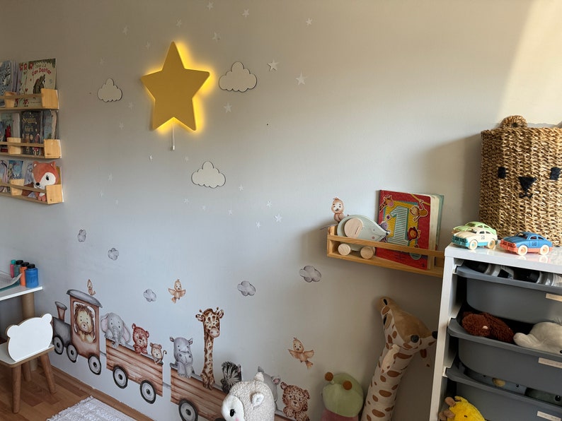 Star Night Light, Baby Lamp, Nursery Lighting, Baby Room Decor, Star Lamp, Nursery Wall Light, Nursery Decor, Baby Girl Decor, Birthday Gift image 8
