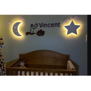 Mondlampe und Sternlampe, Mondlicht, Babyzimmer Nachtlicht, Kinderzimmer Nachtlicht, Baby Wandlampe, Kinderzimmer Wandleuchte, Kinderzimmer Lampe
