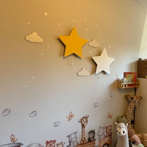 Star Night Light, Baby Lamp, Nursery Lighting, Baby Room Decor, Star Lamp, Nursery Wall Light, Nursery Decor, Baby Girl Decor, Birthday Gift image 2