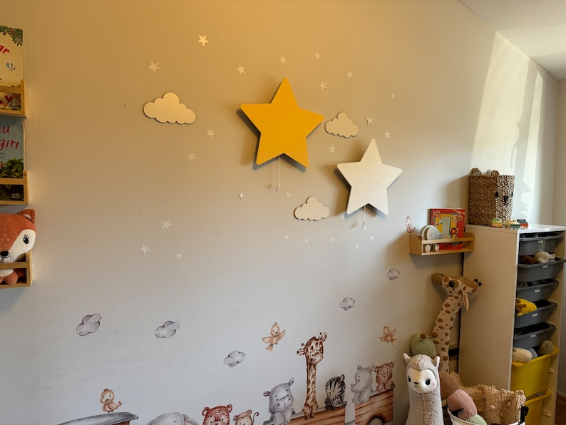 Star Night Light, Baby Lamp, Nursery Lighting, Baby Room Decor, Star Lamp, Nursery Wall Light, Nursery Decor, Baby Girl Decor, Birthday Gift image 2