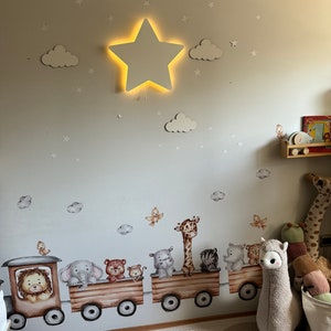 Star Night Light, Baby Lamp, Nursery Lighting, Baby Room Decor, Star Lamp, Nursery Wall Light, Nursery Decor, Baby Girl Decor, Birthday Gift image 5