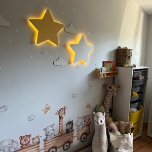 Star Night Light, Baby Lamp, Nursery Lighting, Baby Room Decor, Star Lamp, Nursery Wall Light, Nursery Decor, Baby Girl Decor, Birthday Gift image 3
