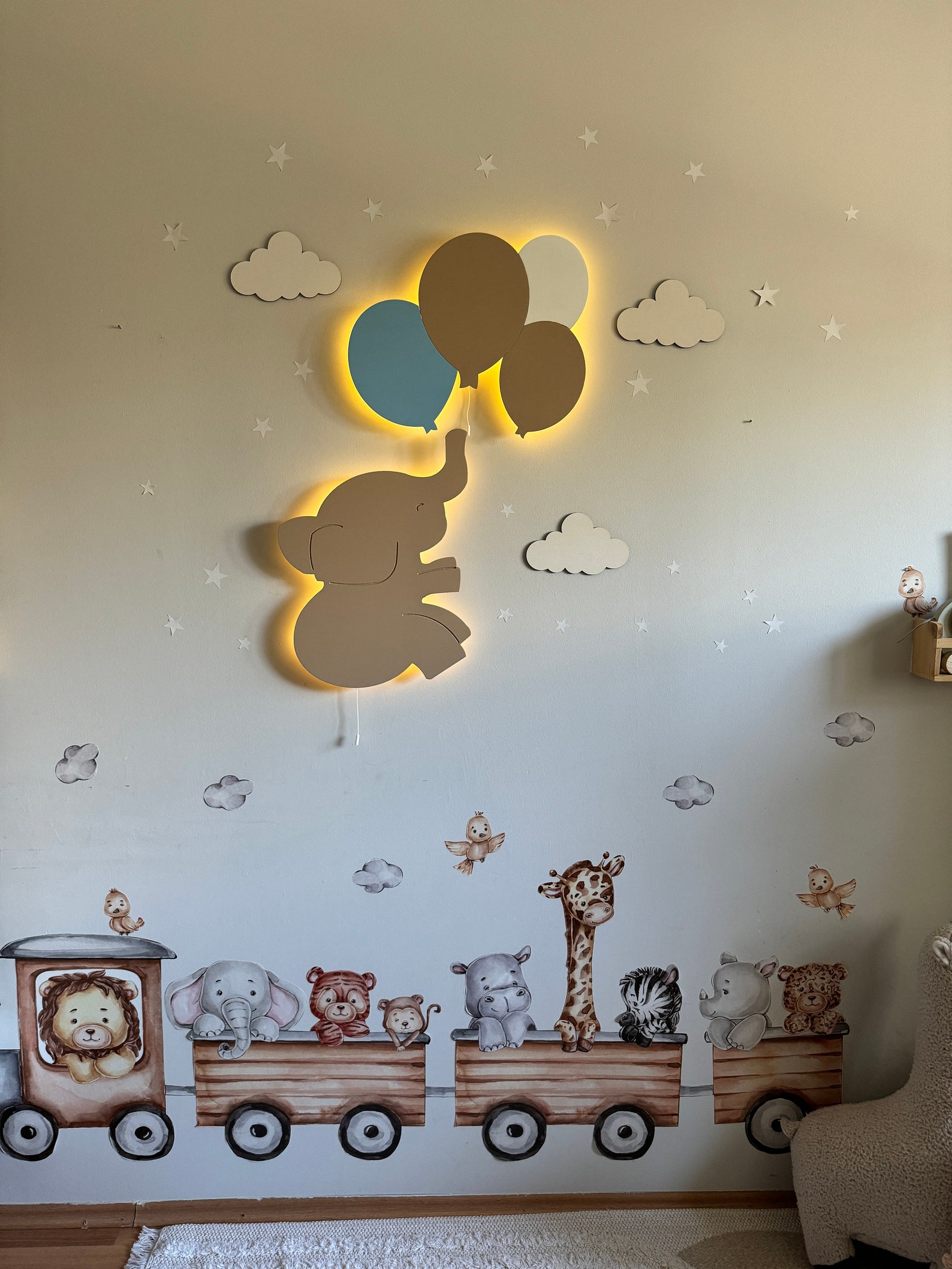 Nursery Lighting Set, Cloud Night Light, Baby Room Decor, Baby Room ...