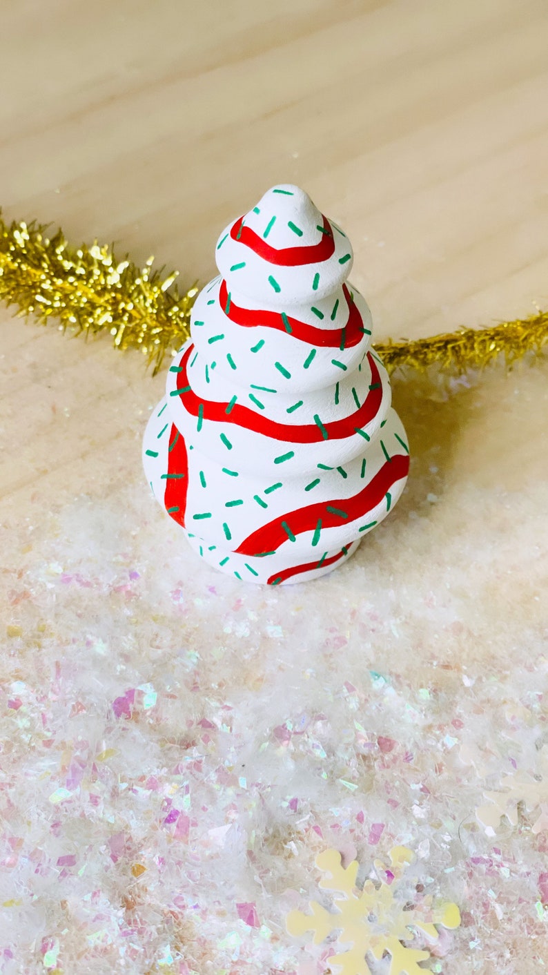 Little Debbie Christmas Tree Cake Wooden Tree Etsy Australia