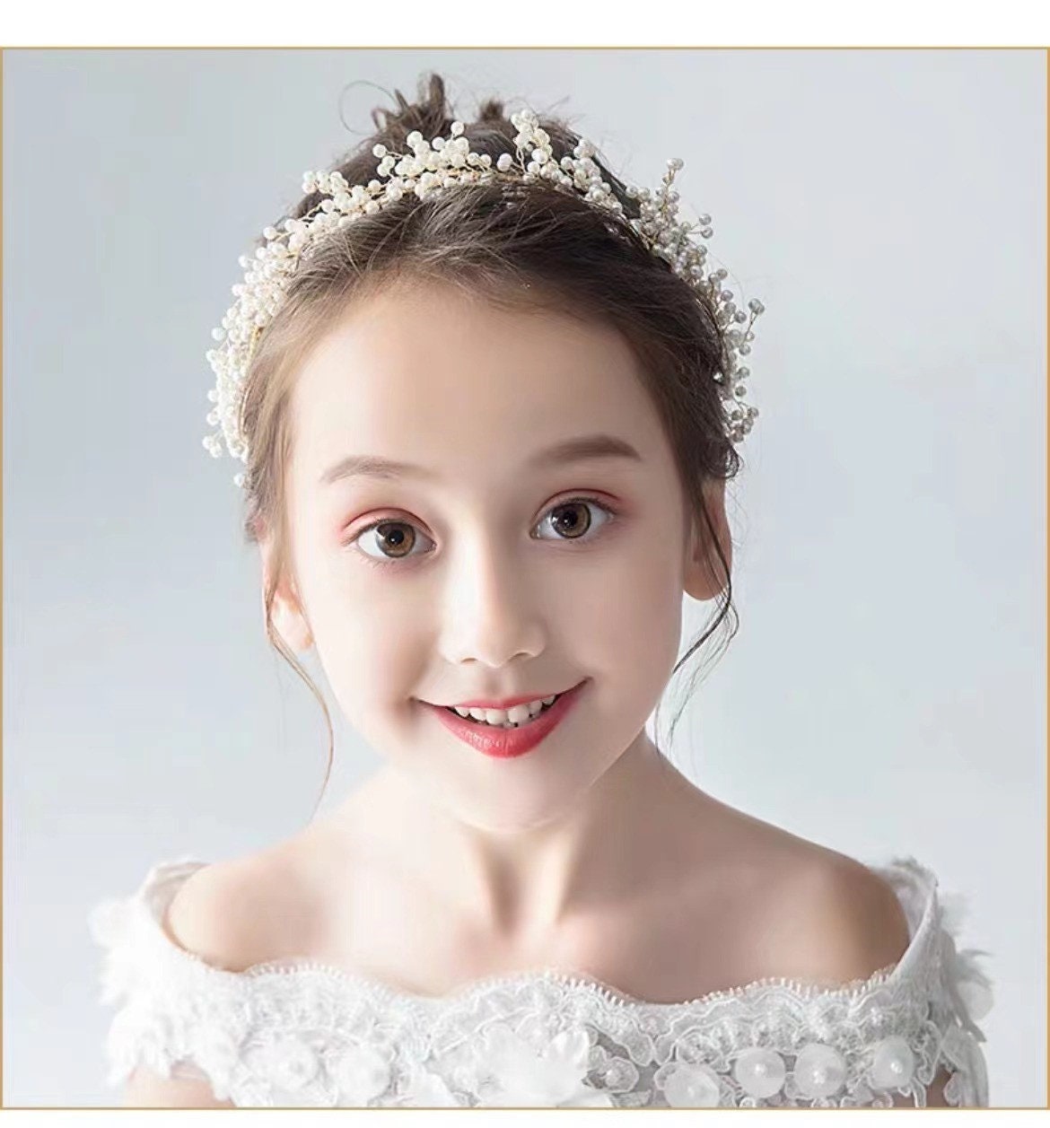 Pearl Tiaras / Girls Headbands / Flower Girl Headbands / Etsy