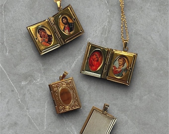 Customized Patron Saint Locket Necklace