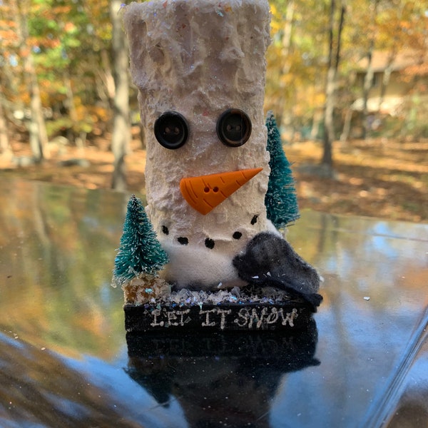 Snowman Tea Light Etsy
