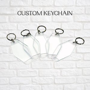 Custom Retro Motel Keychain | Personalized Key Tag | Vintage Style Keychain