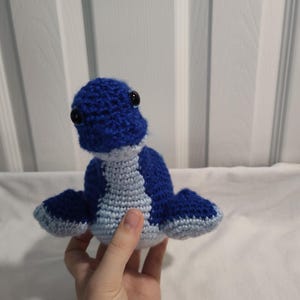 Baby Nessie stuffy - crochet Nessie - Stuffed Loch Ness monster - Amigurumi Nessie