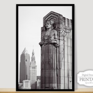Guardians Of Traffic In Cleveland,  Guardian Of Traffic Digital download, Printable Cleveland Wall Art, Guardian Of Traffic Instant Download