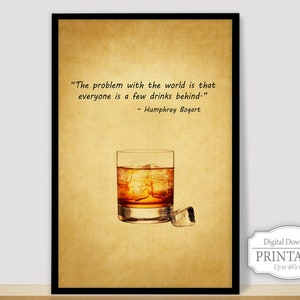 Drinking Quote Printable Download, Bar Wall Art Instant Download, Whiskey Digital Downloads, Man Cave Wall Decor